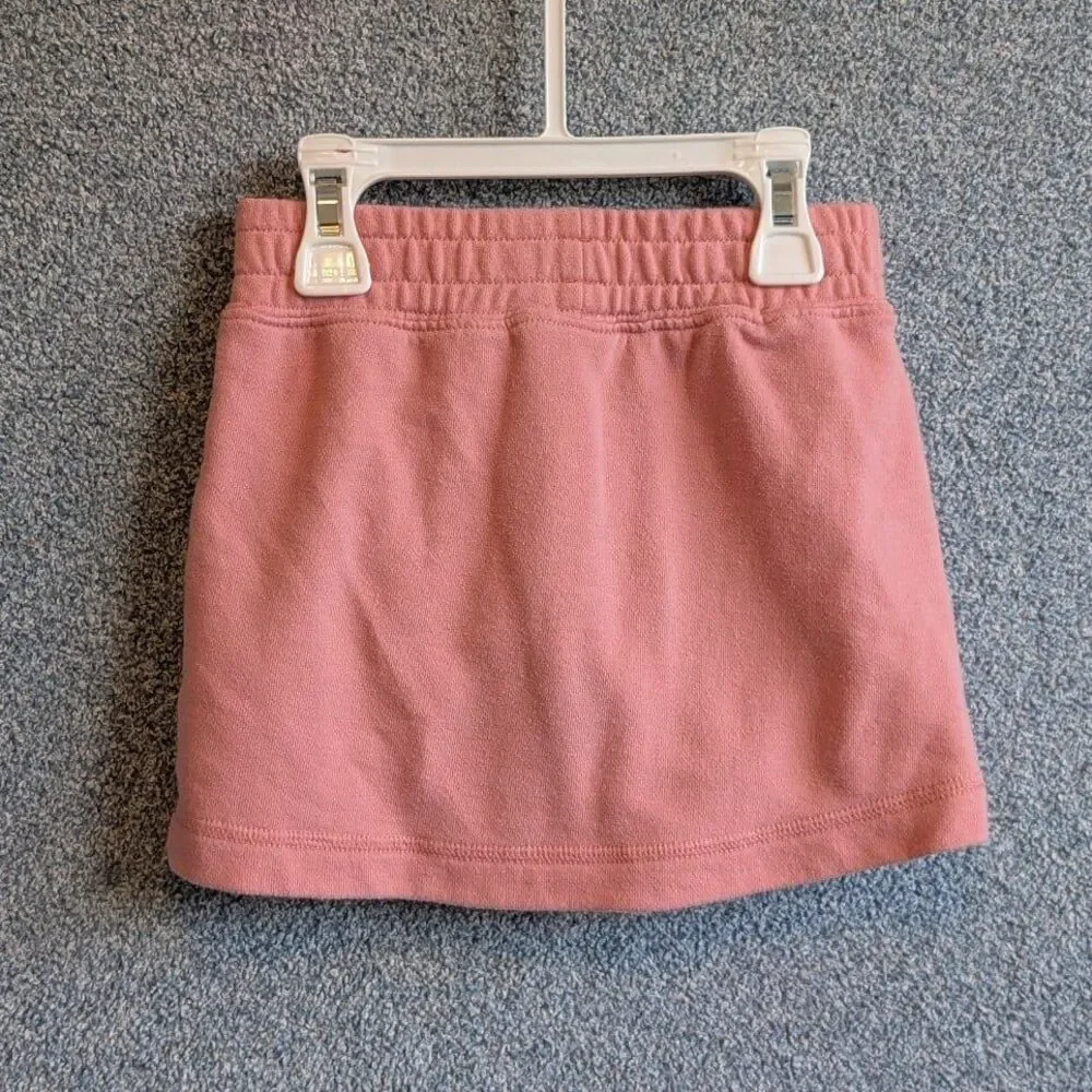 Wonder Nation Girls Size XS 4/5 Coral Pink Knit Built In Shorts Skirt Skort